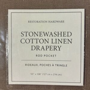 Restoration Hardware - Stonewashed Cotton Linen Drapery
